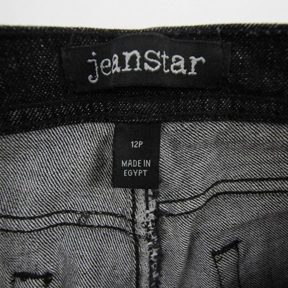 Jeanstar Womens Straight Jeans Black Denim Size 12 - Picture 9 of 12